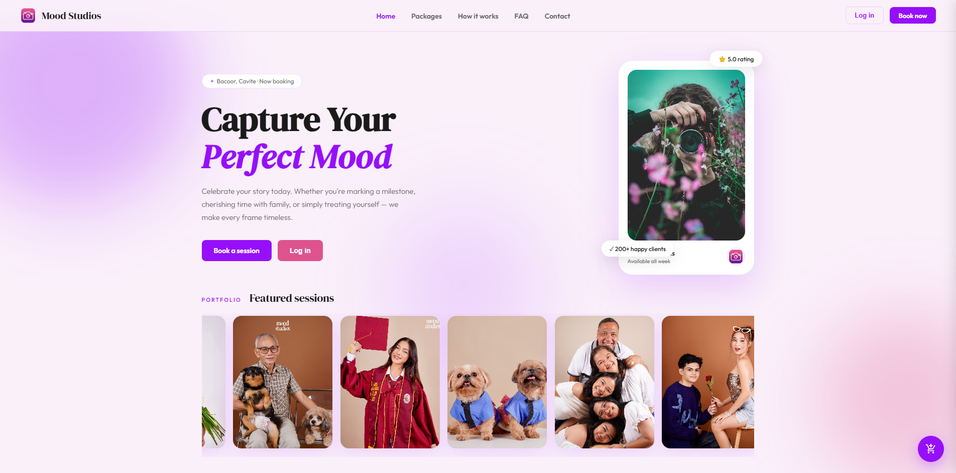 Mood Studios application screenshot