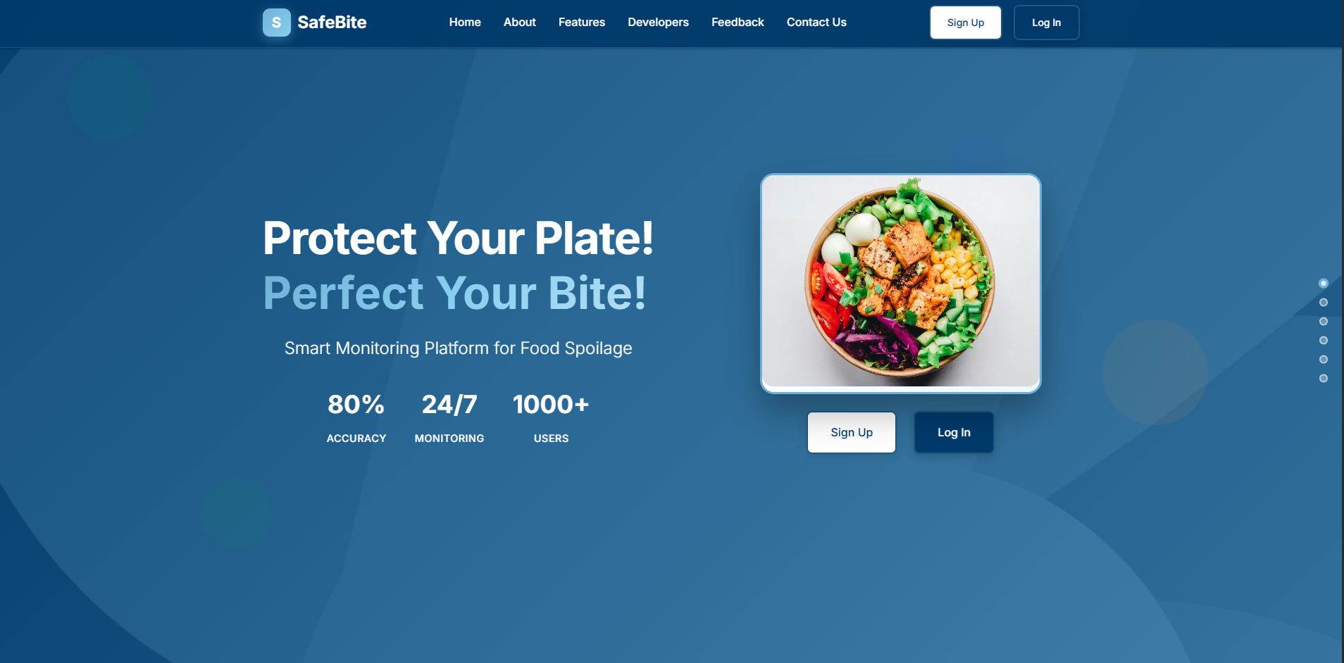 SafeBite platform screenshot