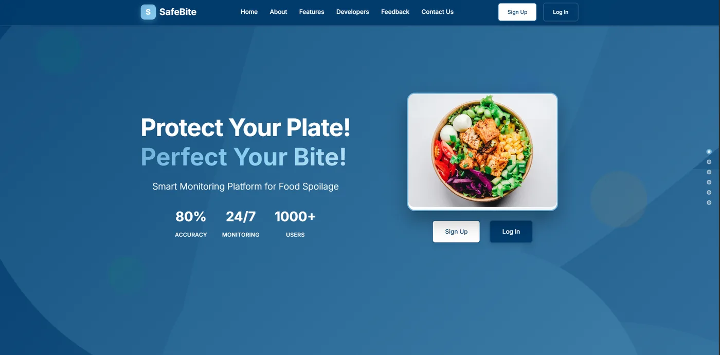 SafeBite platform screenshot